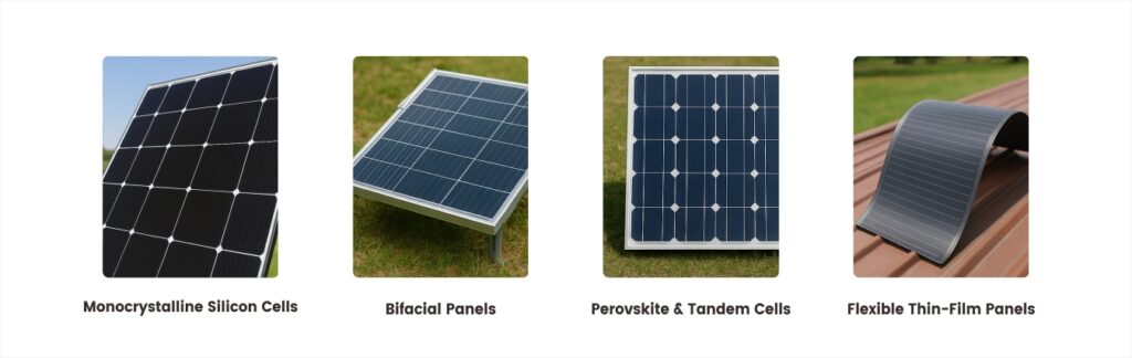 4 types of solar cells